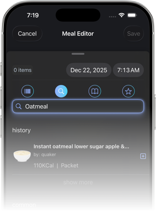 Text search interface